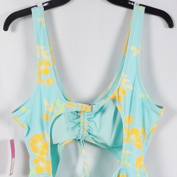 Ninety-Nine NWT Ruched Cutout Swimsuit One Piece  Size XXL Juniors Floral - Picture 5 of 7